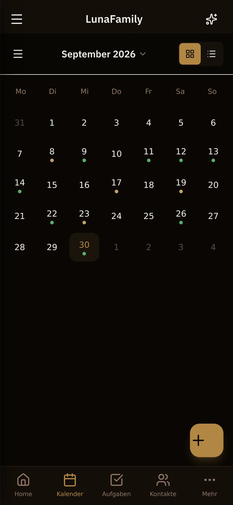 Der Kalender auf dem Handy