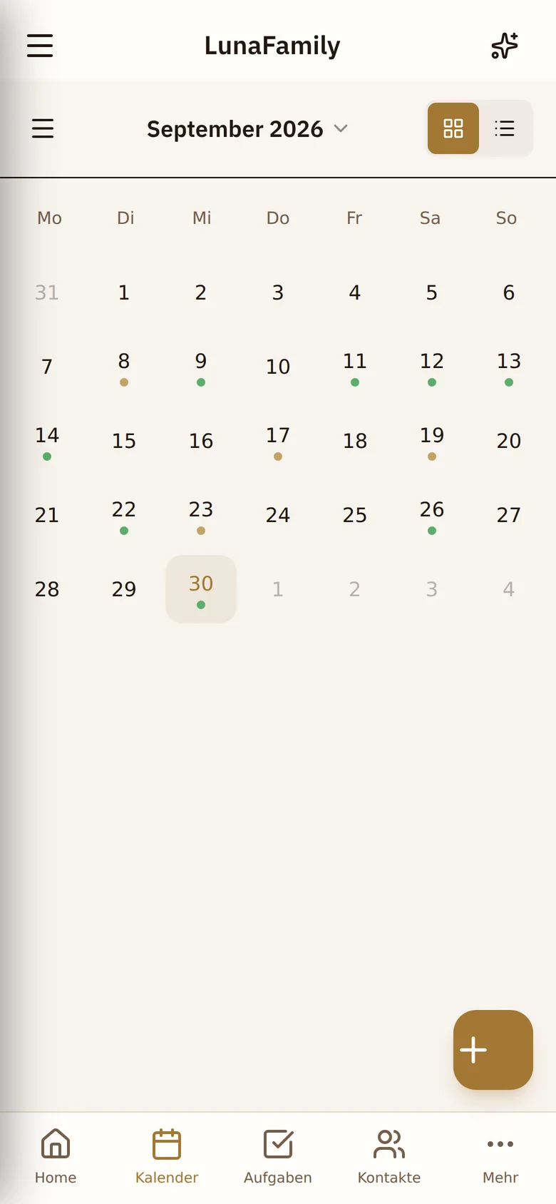 Der Kalender auf dem Handy
